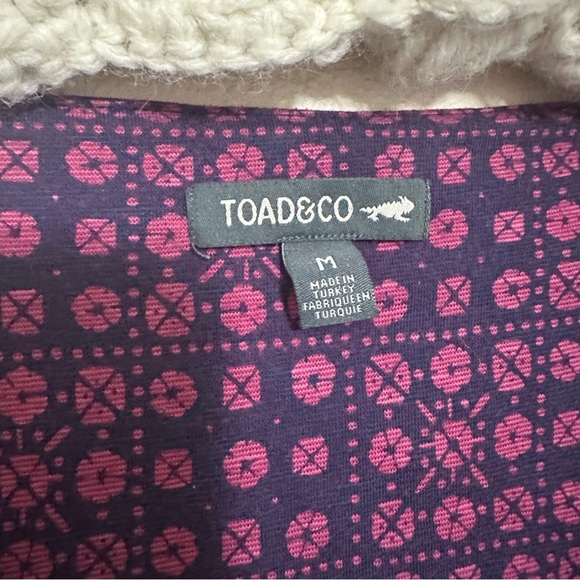 Toad & Co Rosemarie Dress Geo Floral Print Eco Knit - Picture 2 of 7